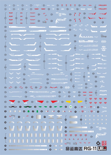EVO - E-RG11 RG Destiny Gundam UV Evolution Studio Decals