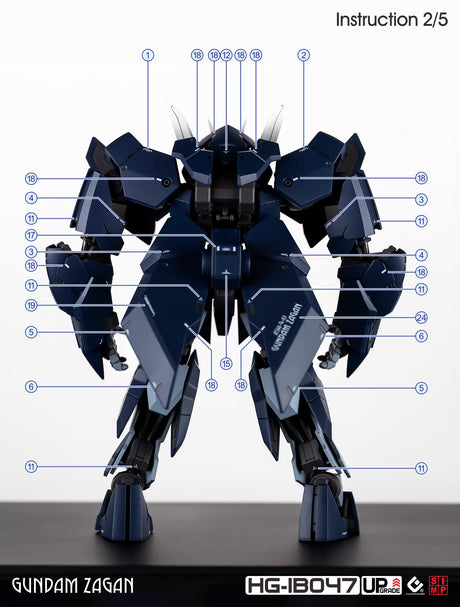 EVO - E-HGIBO-47 (UV) HGIBO Iron-Blooded Orphans GUNDAM ZAGAN Evolution Studio Decals