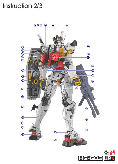 EVO - E-HG GQ-3 (UV) HG GQuuuuuuX Red Gundam & White Gundam  Evolution Studio Decals