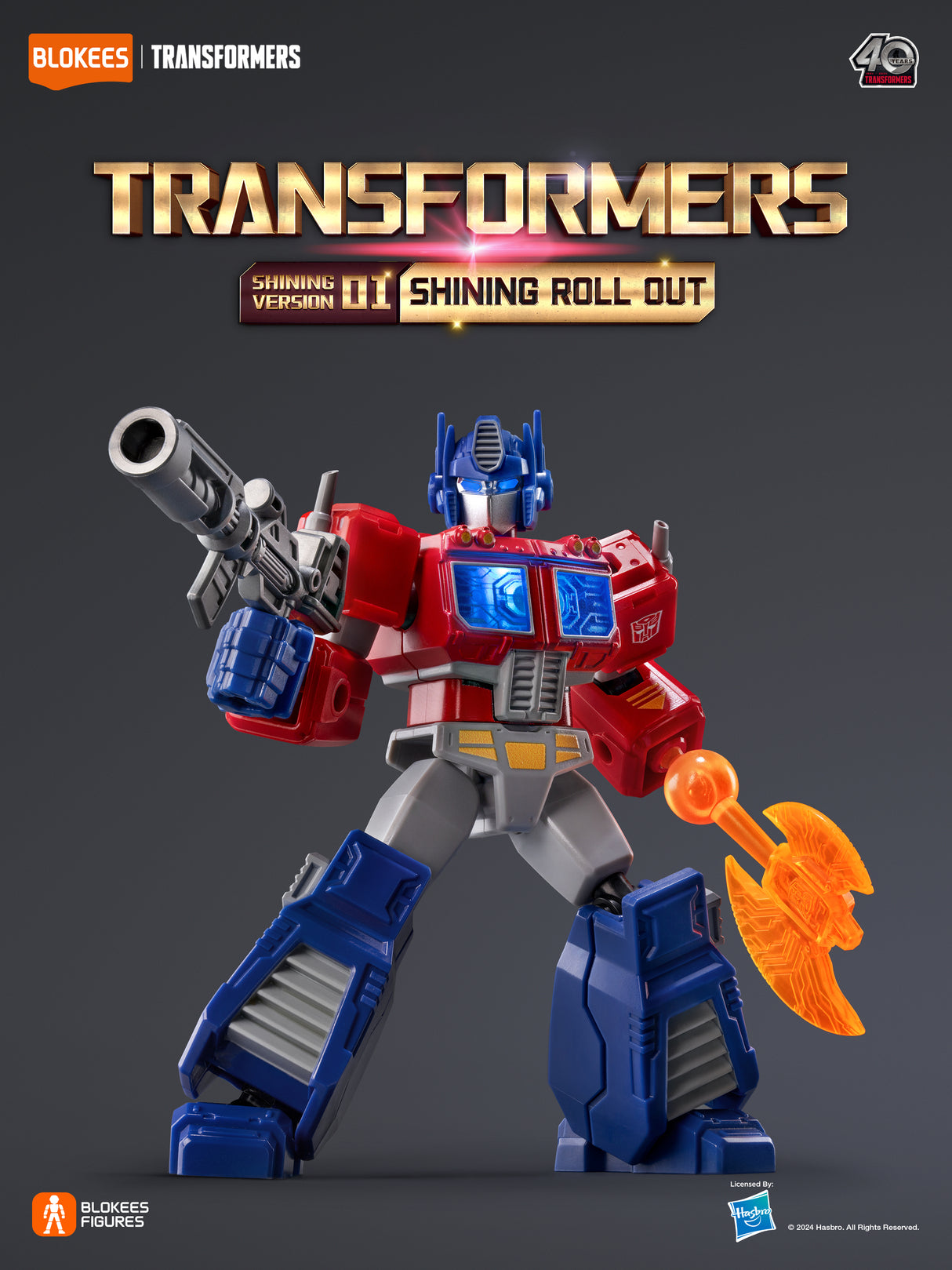 Blokees Transformers Galaxy Shining Version 01 Roll Out Action Figure Model Kit Blind Box