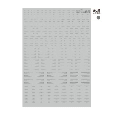 HobbyMio VOL.03 Model Decals Horizontal Text Universal For Sci-fi Mechas With UV Options