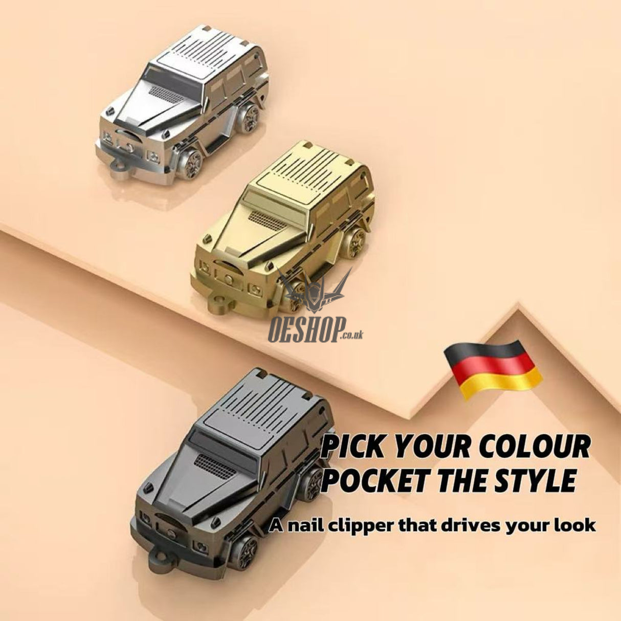 Abeqi Portable Flip Car Nail Clipper & Key fob