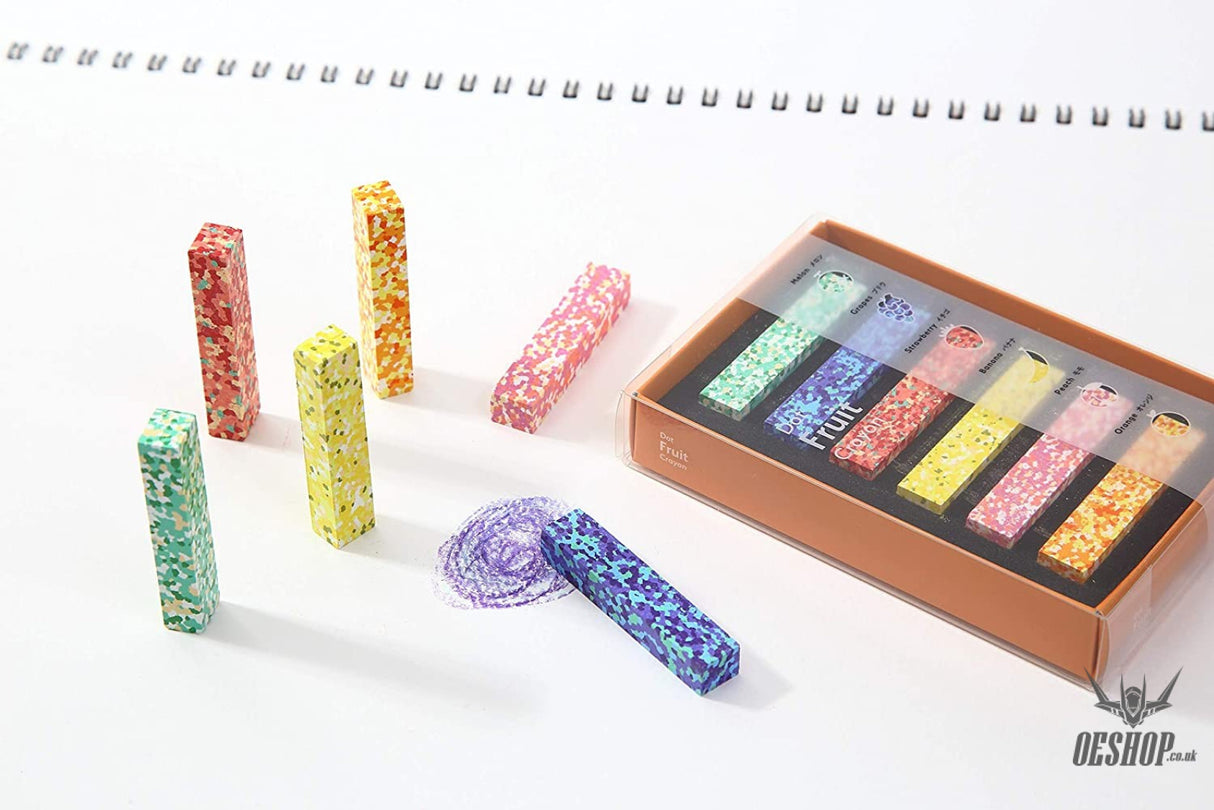 Aozora Dot Fruit Multi-Color Crayon Stick - Set of 6 Aozora 14.98 OEShop