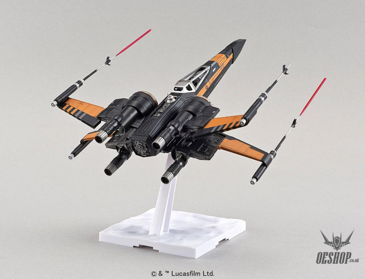 Bandai 1/72 Star Wars Poe X-Wing Fighter - Scale Model Kits