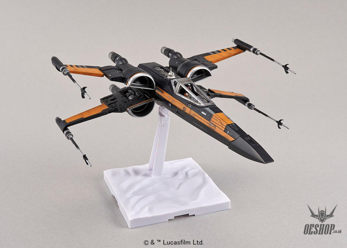 Bandai 1/72 Star Wars Poe X-Wing Fighter - Scale Model Kits