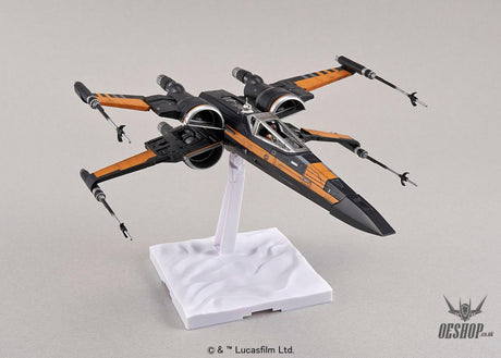 Bandai 1/72 Star Wars Poe X-Wing Fighter - Scale Model Kits