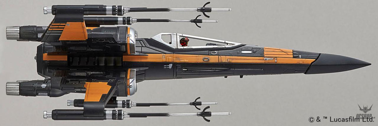 Bandai 1/72 Star Wars Poe X-Wing Fighter - Scale Model Kits