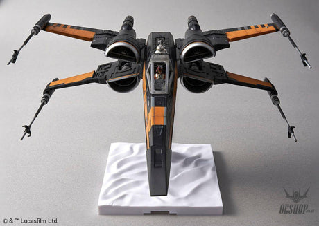 Bandai 1/72 Star Wars Poe X-Wing Fighter - Scale Model Kits