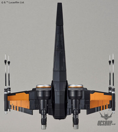 Bandai 1/72 Star Wars Poe X-Wing Fighter - Scale Model Kits