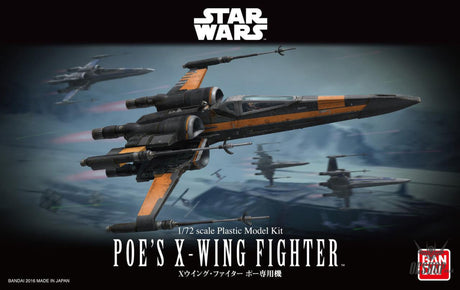 Bandai 1/72 Star Wars Poe X-Wing Fighter - Scale Model Kits