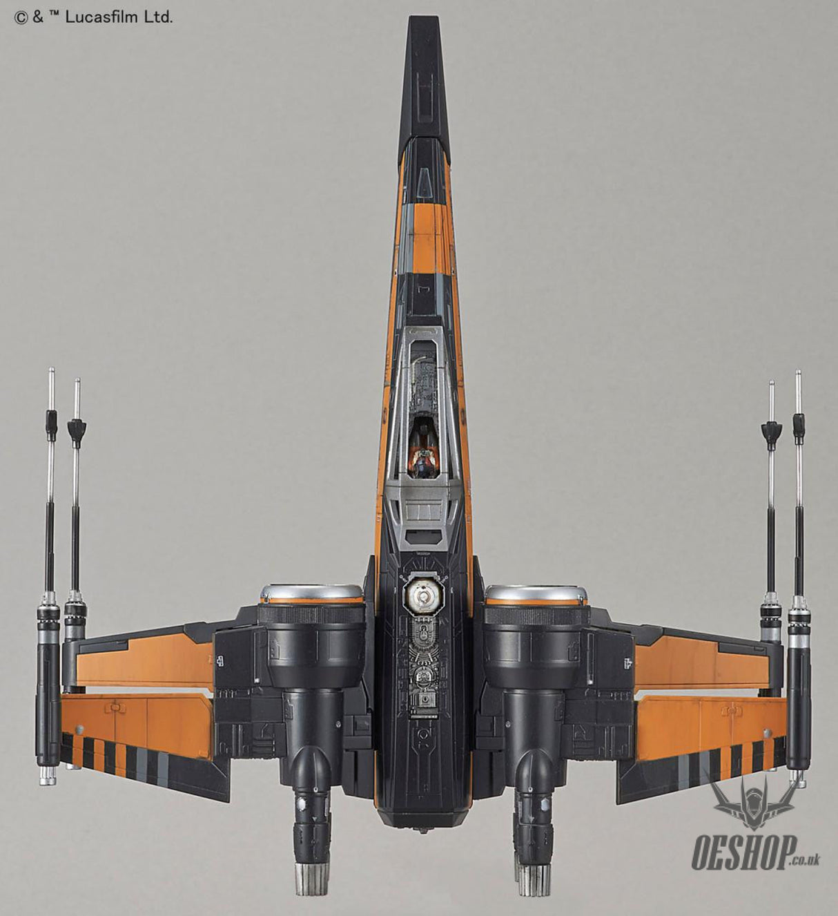 Bandai 1/72 Star Wars Poe X-Wing Fighter - Scale Model Kits