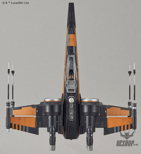Bandai 1/72 Star Wars Poe X-Wing Fighter - Scale Model Kits