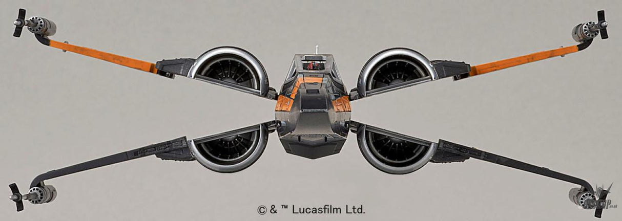 Bandai 1/72 Star Wars Poe X-Wing Fighter - Scale Model Kits