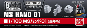 Bandai Builders Parts BPHD-07: 1/100 MS Hand 01 (EFSF) - Model Kits Accessories