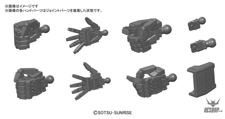 Bandai Builders Parts BPHD-37: MS Hand 01 (EFSF) Dark Gray Model Kits Accessories