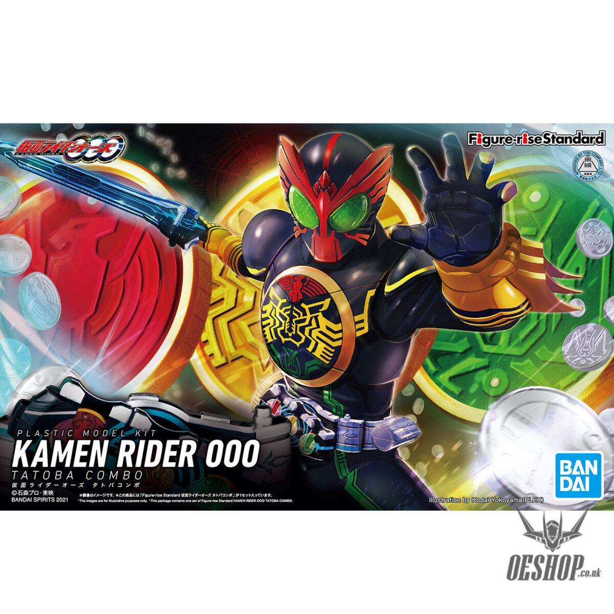 Bandai Figure Rise Standard Kamen Rider OOO Tatoba Combo Scale Model Kits