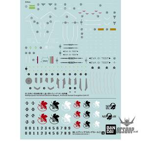 Bandai RG Evangelion decal 1 Decals