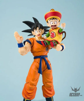 Bandai Tamashii S.H.Figuarts Dragon Ball Son Goku & Son Gohan Kid & Kintoun - Action & Toy Figures