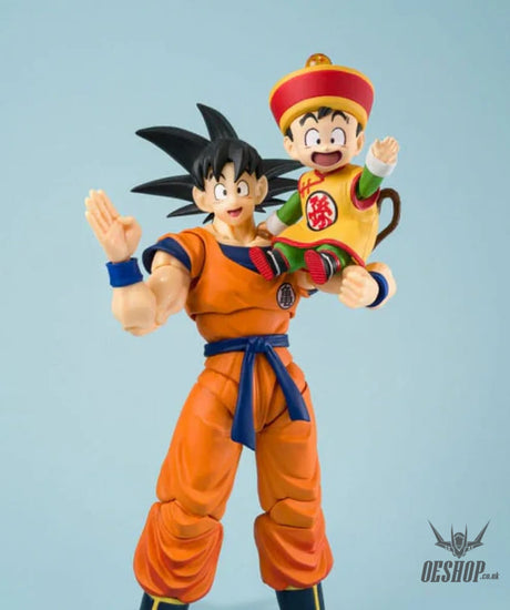 Bandai Tamashii S.H.Figuarts Dragon Ball Son Goku & Son Gohan Kid & Kintoun - Action & Toy Figures