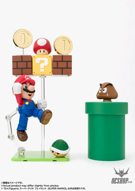 Bandai Tamashii S.H.Figuarts Super Mario Brothers Playset (Super Mario) - Action & Toy Figures