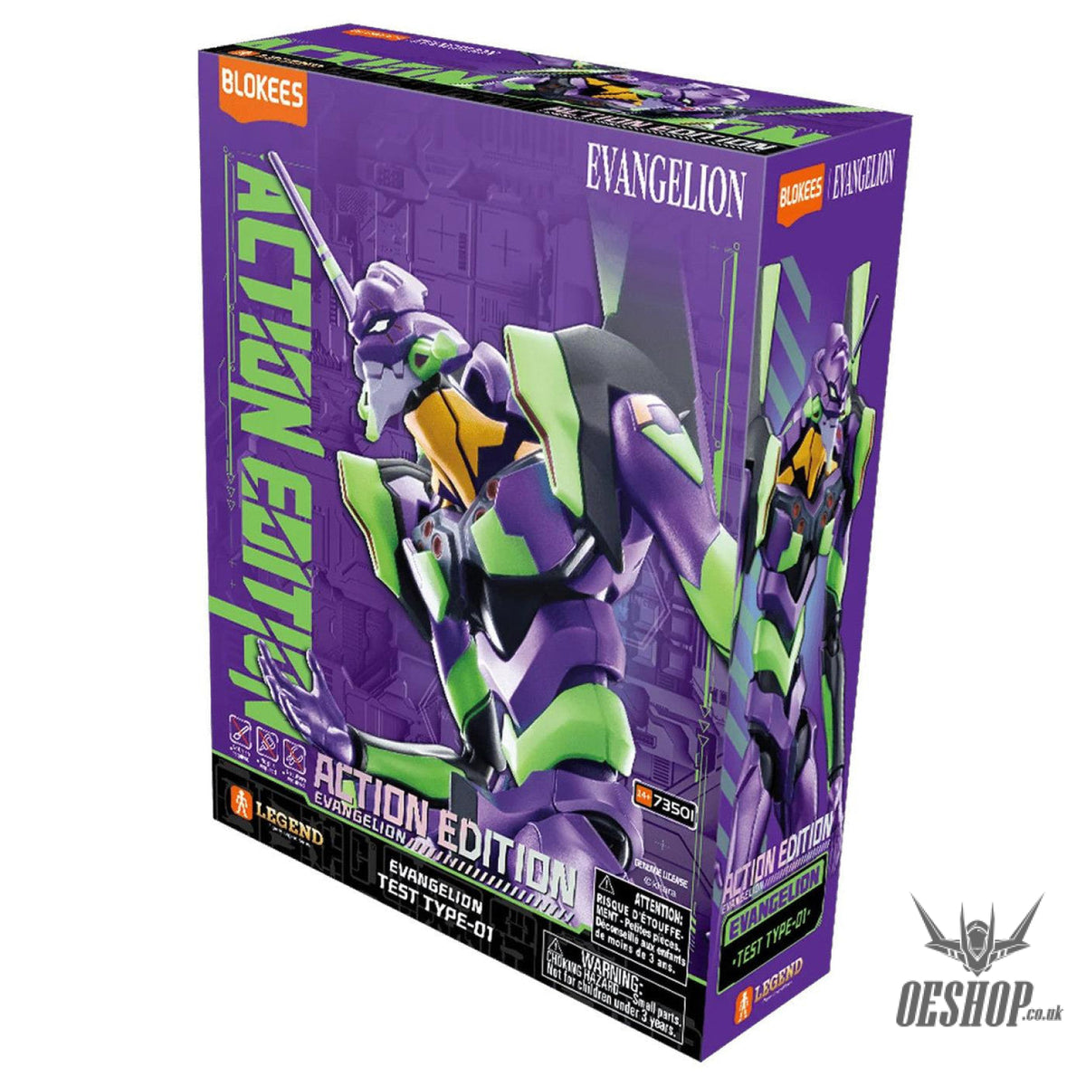 Model Kit Action Figure Blokees Evangelion Test Type-01 Action Edition Model Kit Action Figure ...