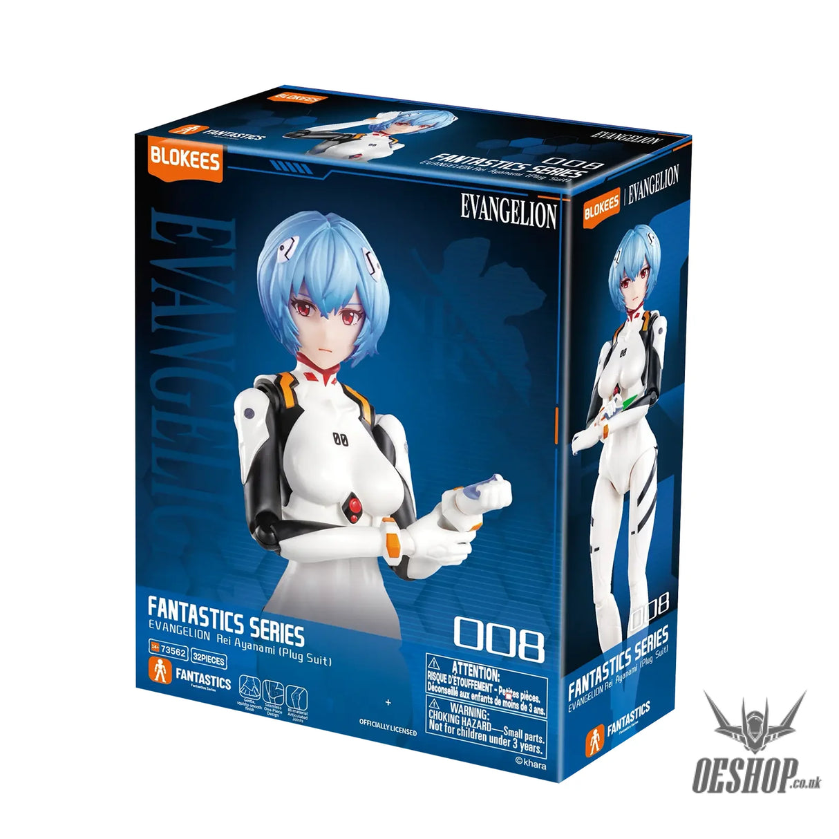 Blokees Fantastics Series - Evangelion - 01 Rei Ayanami Action Figure Model Kit 73562 - Scale Model Kits