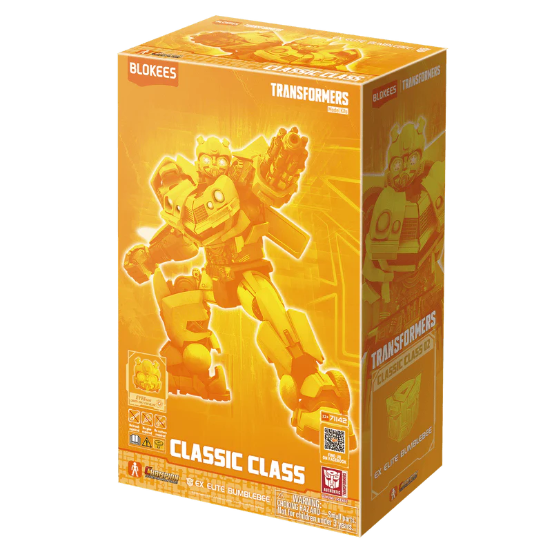 Blokees Transformers Classic Class Limited Edition Ex Elite Bumblebee Metallic Version Action Figure Model Kit 71188