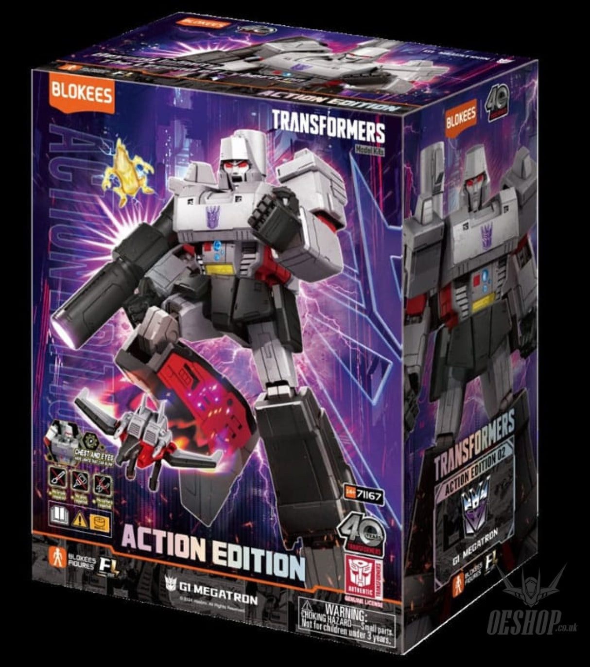 Blokees Transformers Action Edition 02 G1 Megatron Action Figure Model Kit 71167 Scale Model Kits