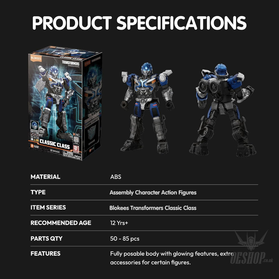 Blokees Transformers Classic Class 06 Mirage Action Figure Model Kit 7 ...