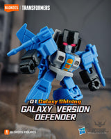 Blokees Transformers Galaxy Version Defender 01 Galaxy Shining Model Kits Figure Blind Box Scale Model Kits
