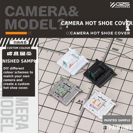 GZ Studio Modular Camera Hot Shoe Cover | Sci-Fi Tactical Style | Compatible with Sony, Nikon & Canon DSLR/Mirrorless Cameras