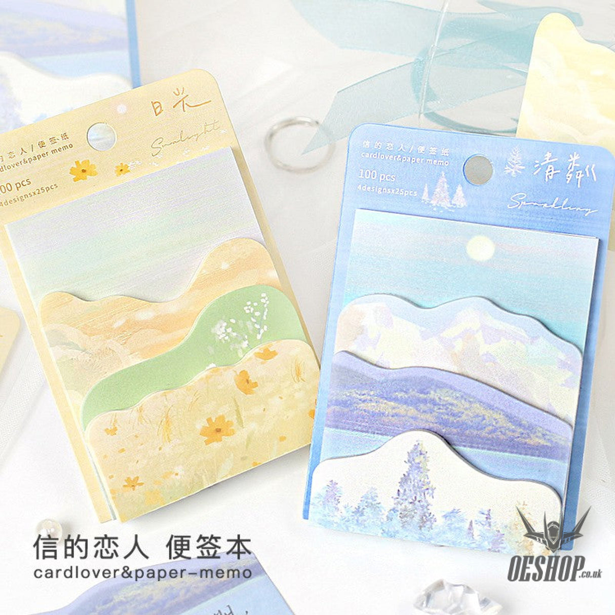 Card Lover Memo Notes Dream Traveler Tearable 4 designs x 25pcs OEShop 1.99 OEShop
