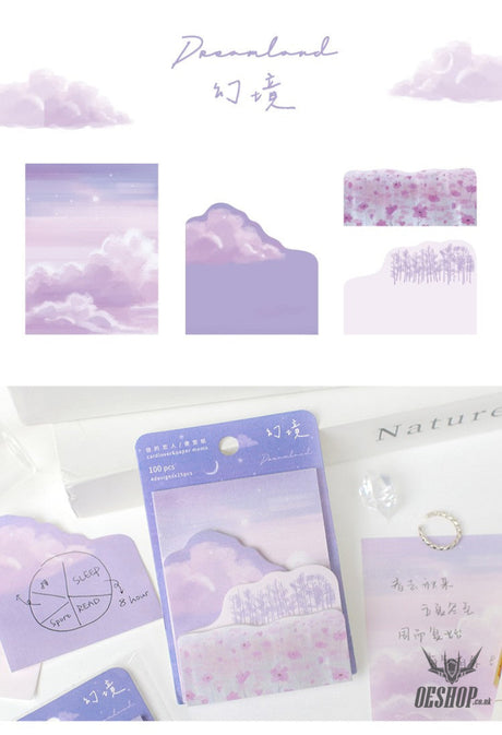 Card Lover Memo Notes Dream Traveler Tearable 4 designs x 25pcs OEShop 1.99 OEShop