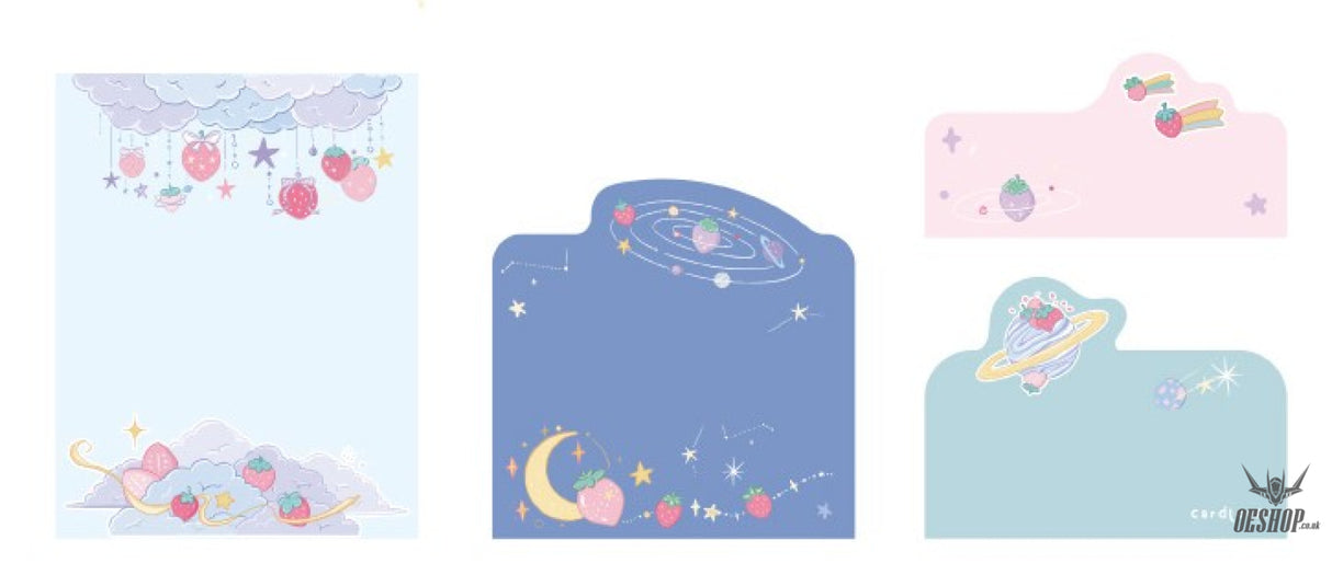 Card Lover Memo Notes Strawberry Star Pendant 4 designs x 25pcs OEShop 2.49 OEShop