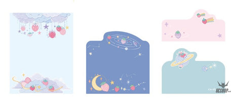 Card Lover Memo Notes Strawberry Star Pendant 4 designs x 25pcs OEShop 2.49 OEShop