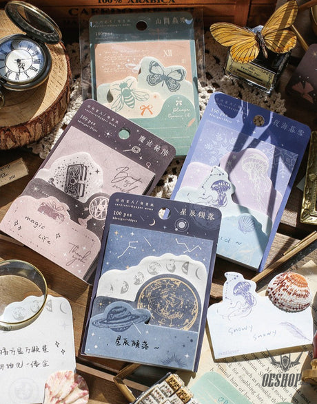 Card Lover Memo Notes Vientiane World Series Tearable Set of 4 OEShop 8.99 OEShop