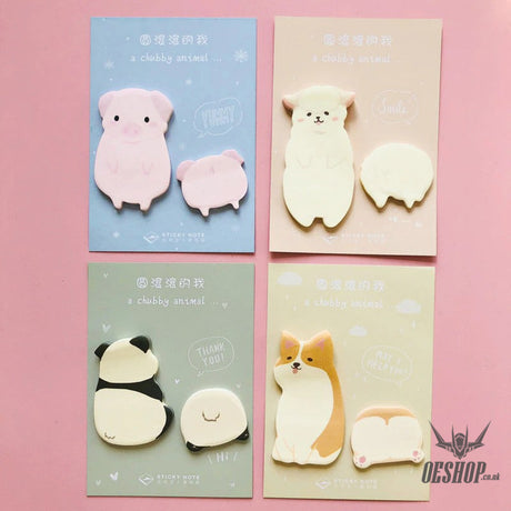 Card Lover Sticky Notes A Chubby Animal Set Of 4 OEShop 3.99 OEShop