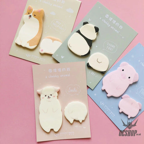 Card Lover Sticky Notes A Chubby Animal Set Of 4 OEShop 3.99 OEShop