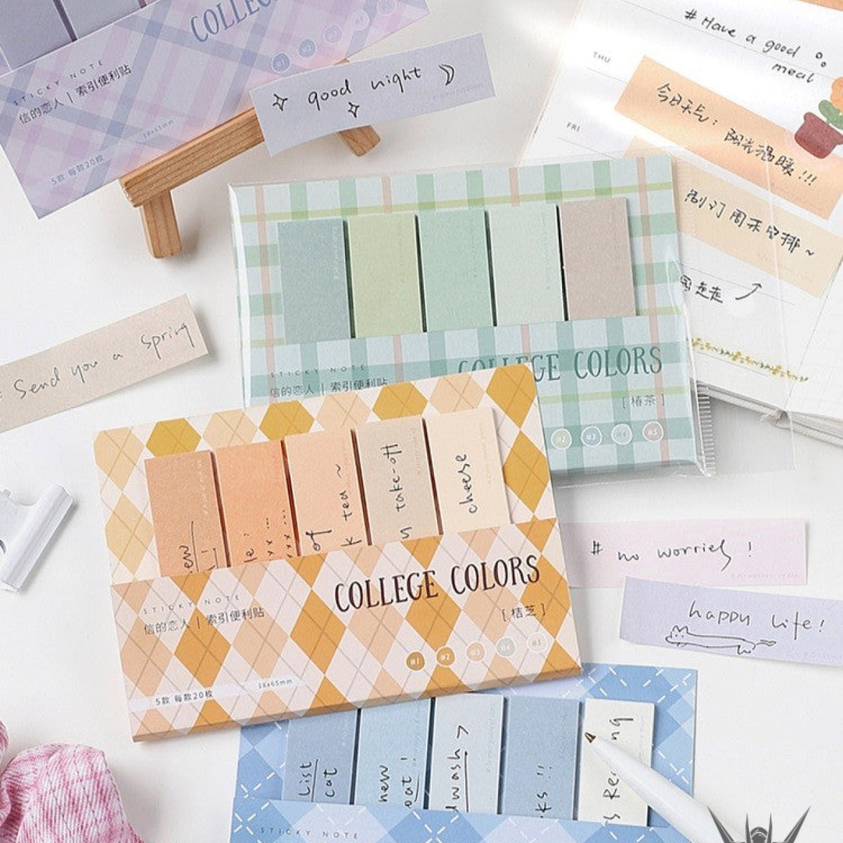 6973686971299 Card Lover Sticky Notes College Colors Index Set of 4 ...