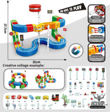 DeLeXiong DD1016 Magnetic Building Block Track Set – Barnyard Steam Train (110PCS) - Toys