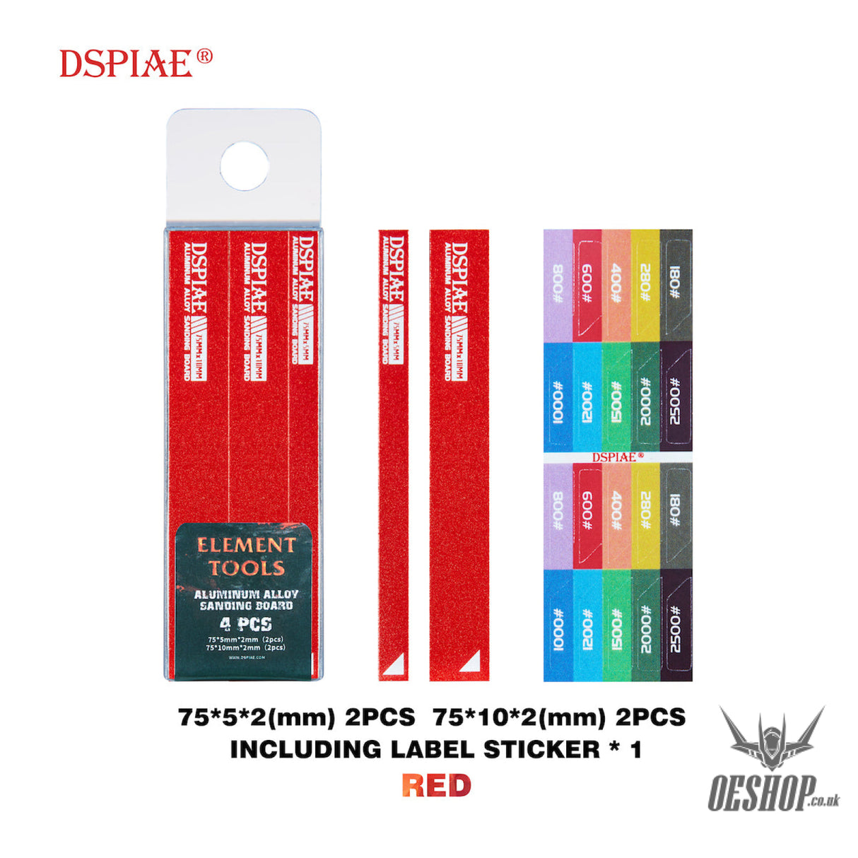Dspiae As Aluminum Alloy Sanding Board As-Rd15 (4Pcs)