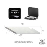 Dspiae At-Dk Aluminum Alloy Hobby Knife Dk-B01 Broad Blades Pen