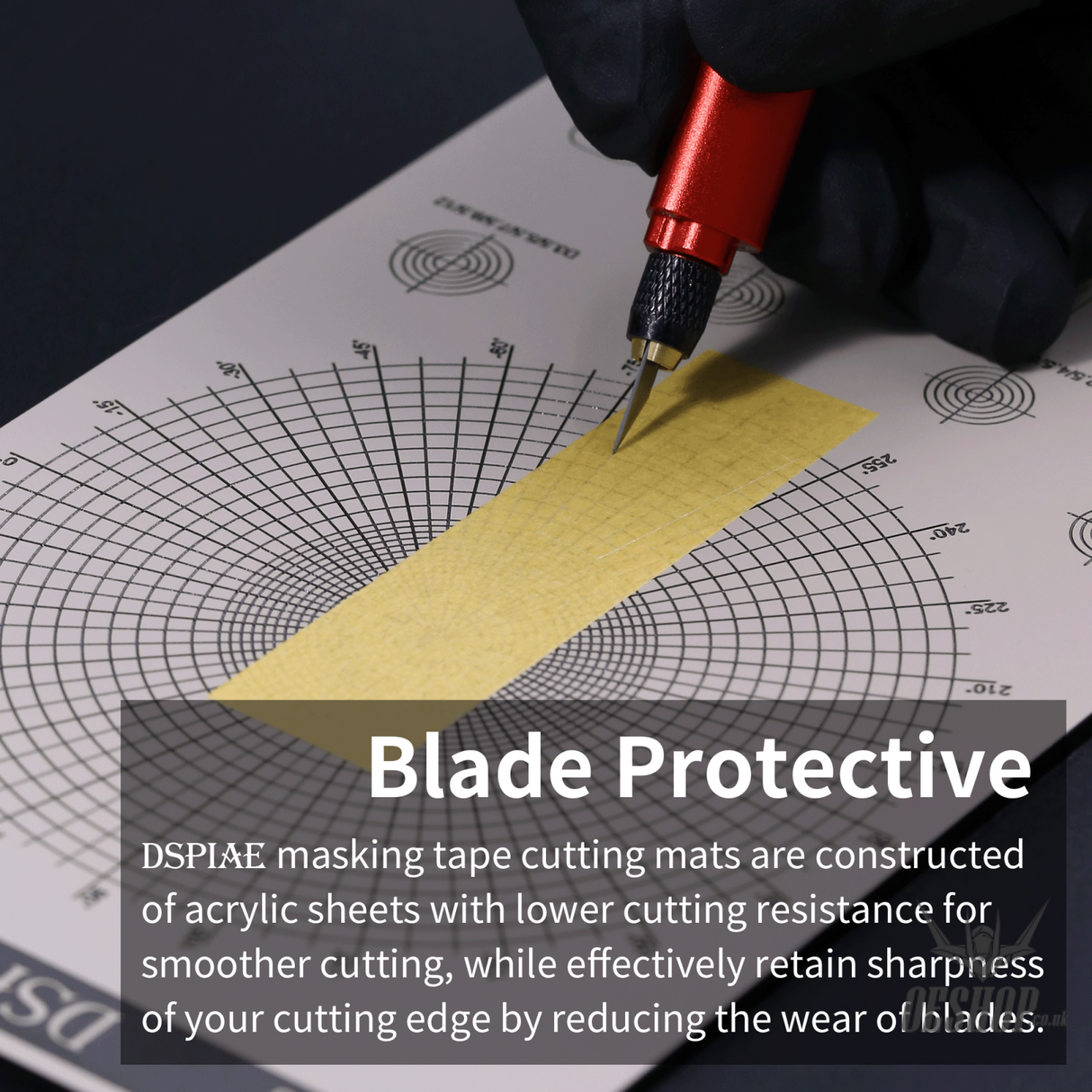 Dspiae At-Ec Masking Tape Cutting Mat (Concentric Circles)