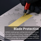 Dspiae At-Ec Masking Tape Cutting Mat (Concentric Circles)
