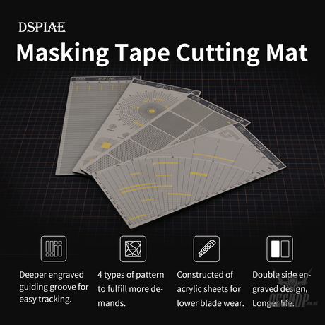 Dspiae At-Ec Masking Tape Cutting Mat (Concentric Circles)