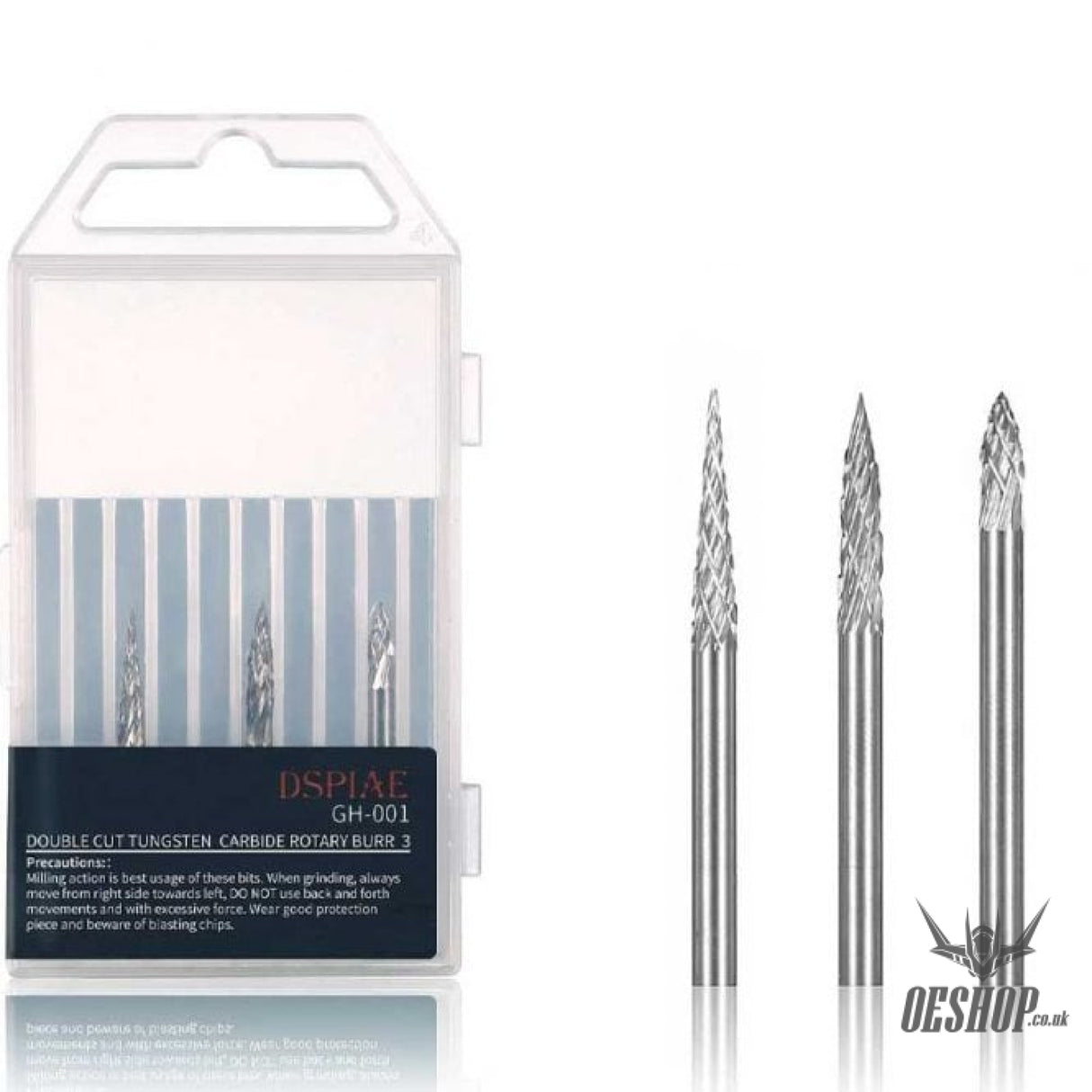 Dspiae Gh-001 Double Cut Tungsten Carbide Rotary Burr*3 For Es-P/at-Vhd