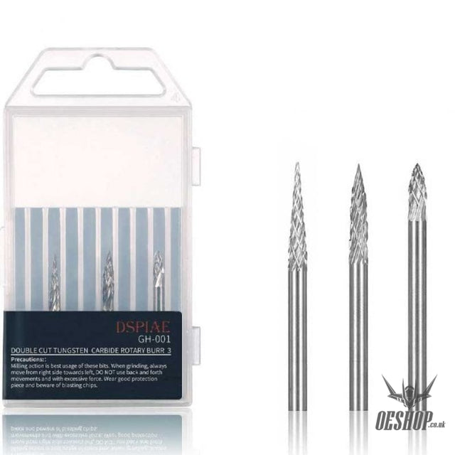 Dspiae Gh-001 Double Cut Tungsten Carbide Rotary Burr*3 For Es-P/at-Vhd