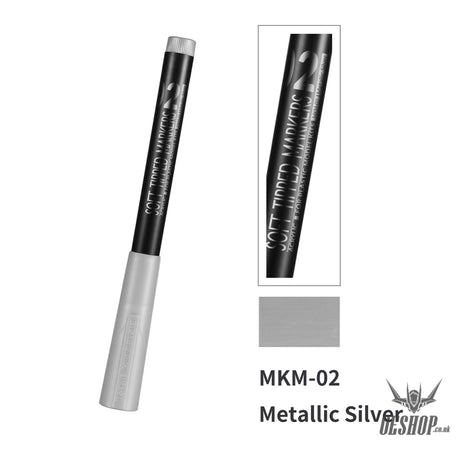 Dspiae Mk Mkm Eco Friendly Acrylic Soft Tipped Markers Mkm-02 Metallic Silver