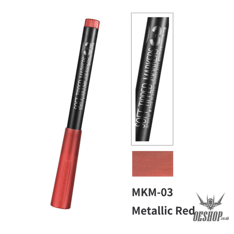 Dspiae Mk Mkm Eco Friendly Acrylic Soft Tipped Markers Mkm-03 Metallic Red