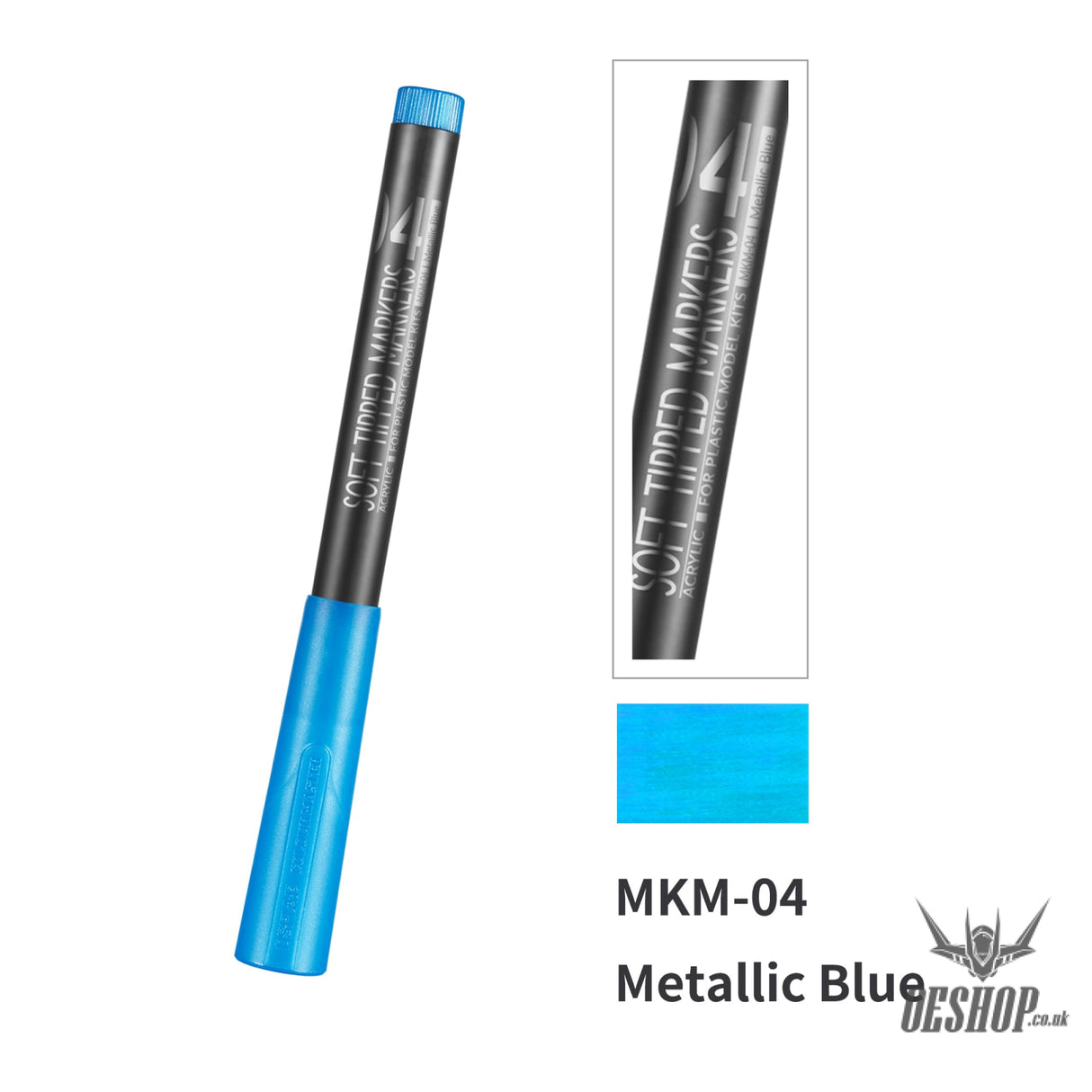 Dspiae Mk Mkm Eco Friendly Acrylic Soft Tipped Markers Mkm-04 Metallic Blue